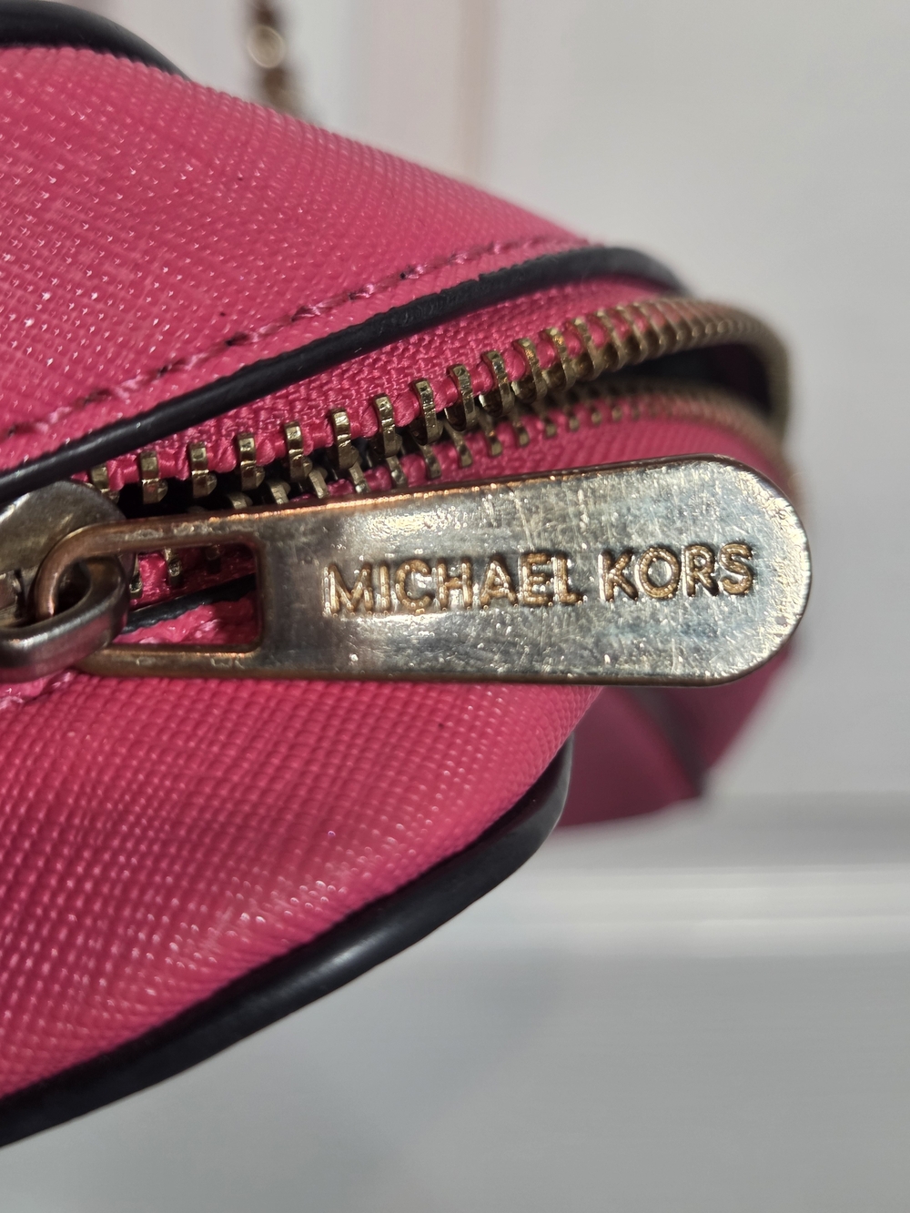 Michael Kors Jet Set Large Saffiano Leather Crossbody Bag - Dragonfruit Pink - Picture 13 of 13